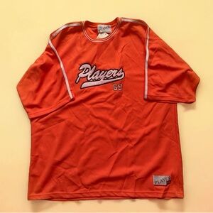 Baseball jersey | size XXL | orange, white and black | made of polyester